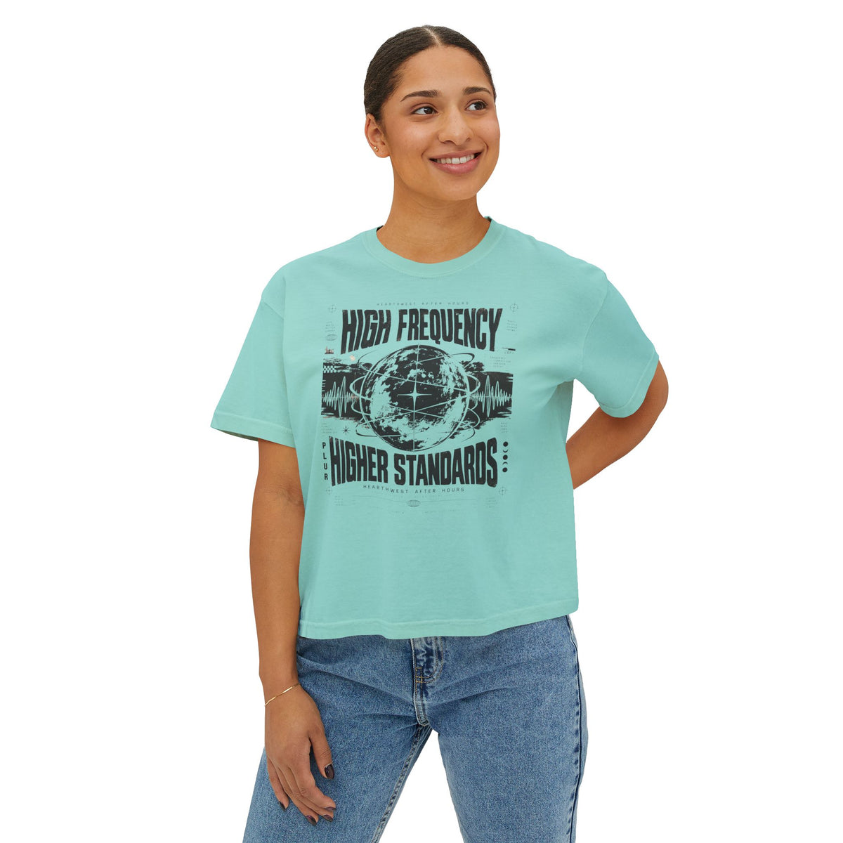High Frequency Higher Standards | Women's Rave Crop Tee