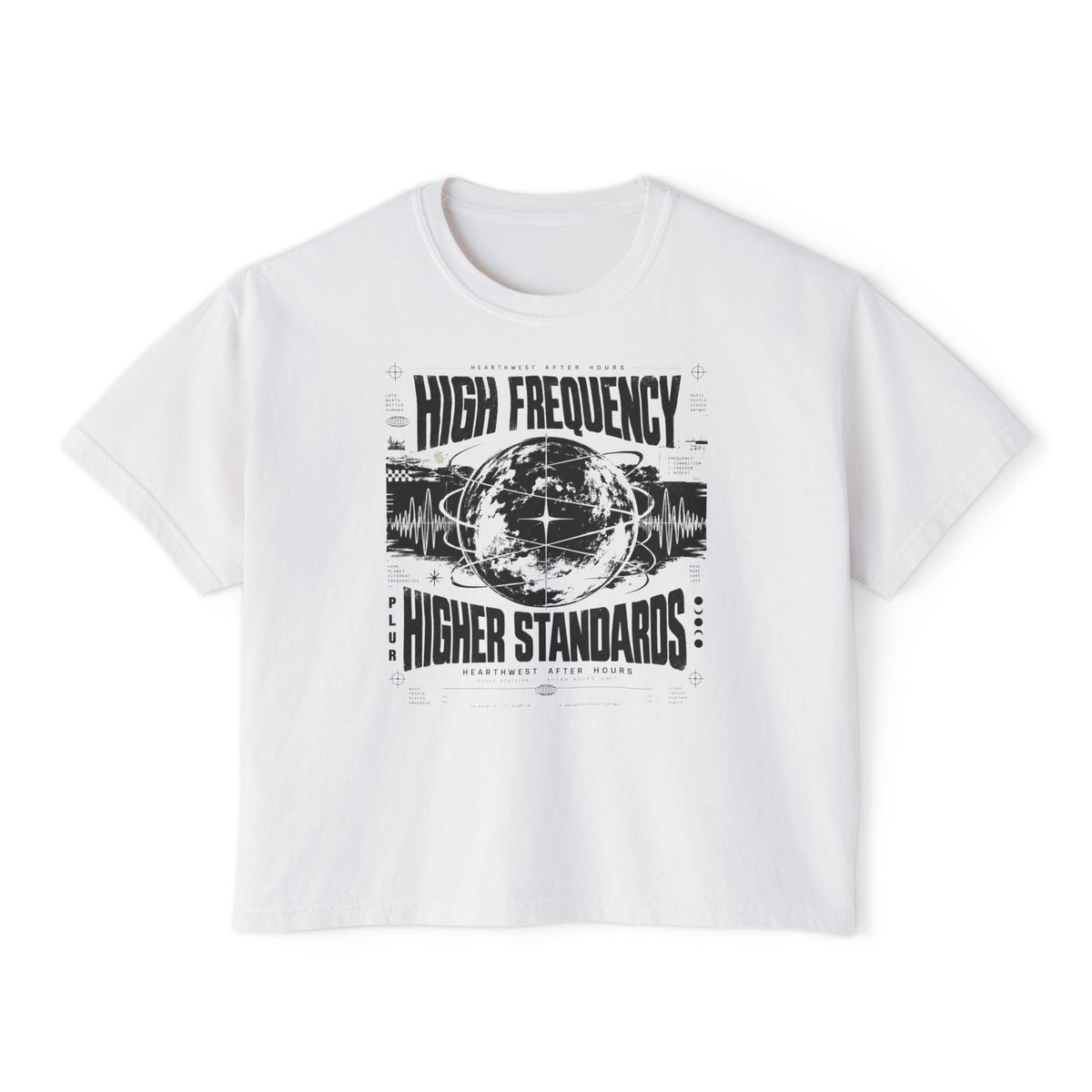 High Frequency Higher Standards | Women's Rave Crop Tee