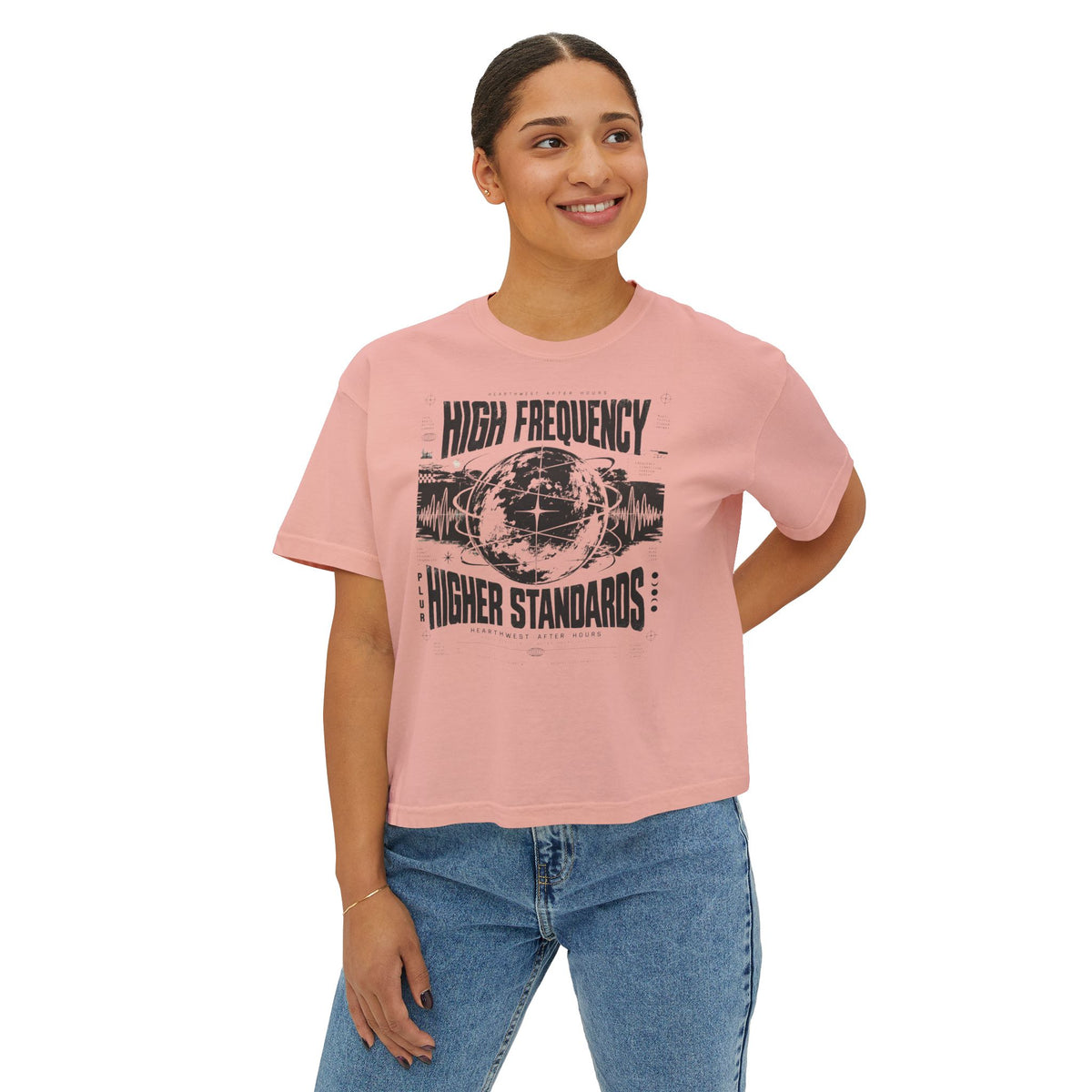 High Frequency Higher Standards | Women's Rave Crop Tee