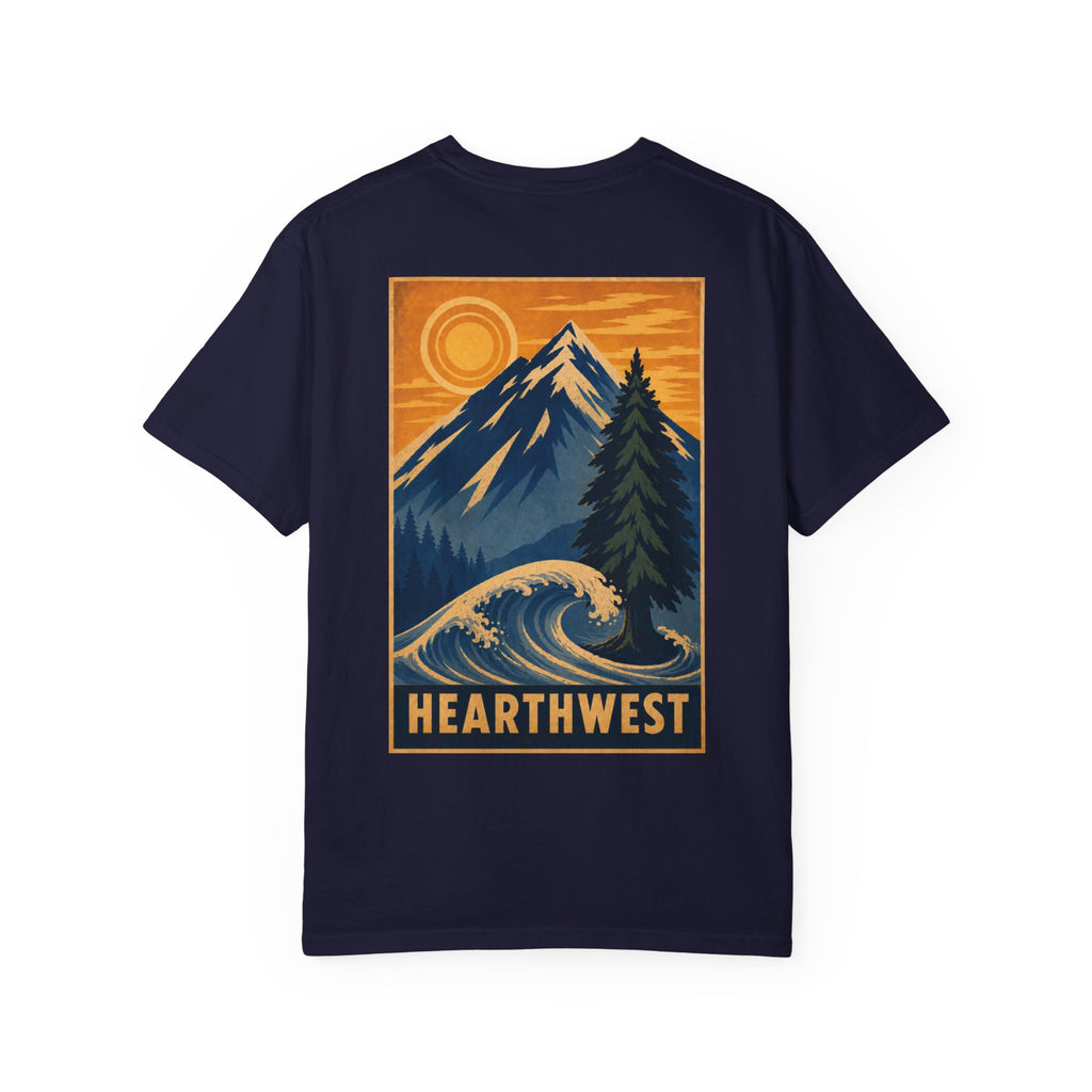 Adventure Graphic T-Shirt — Hearthwest Mountain & Wave Tee