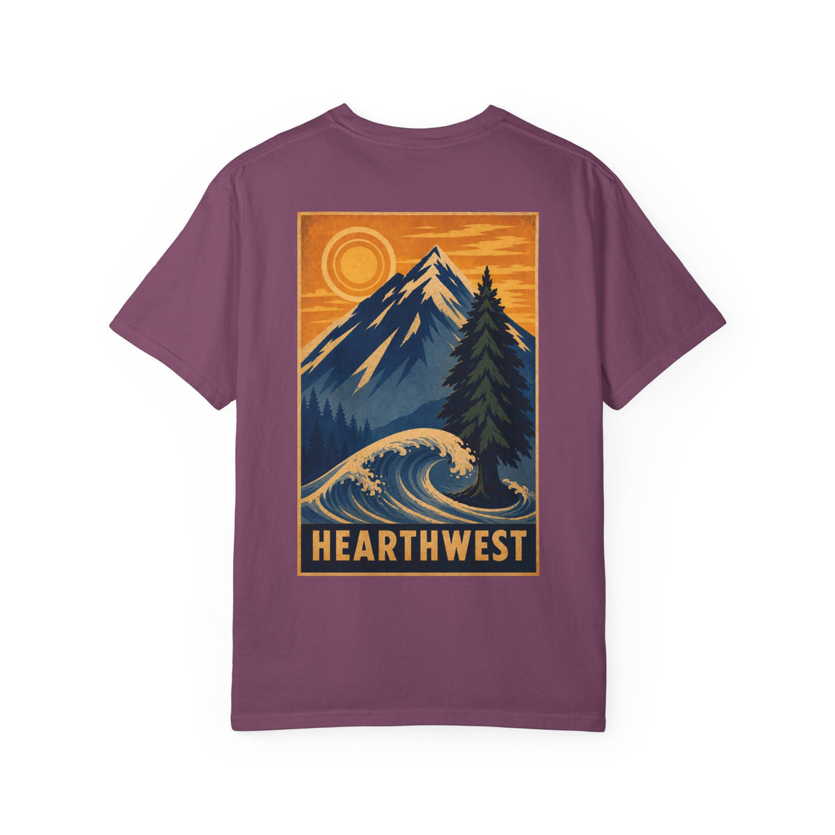 Adventure Graphic T-Shirt — Hearthwest Mountain & Wave Tee