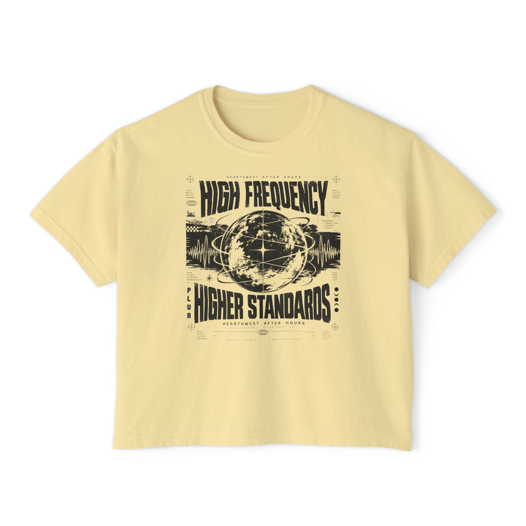 High Frequency Higher Standards | Women's Rave Crop Tee