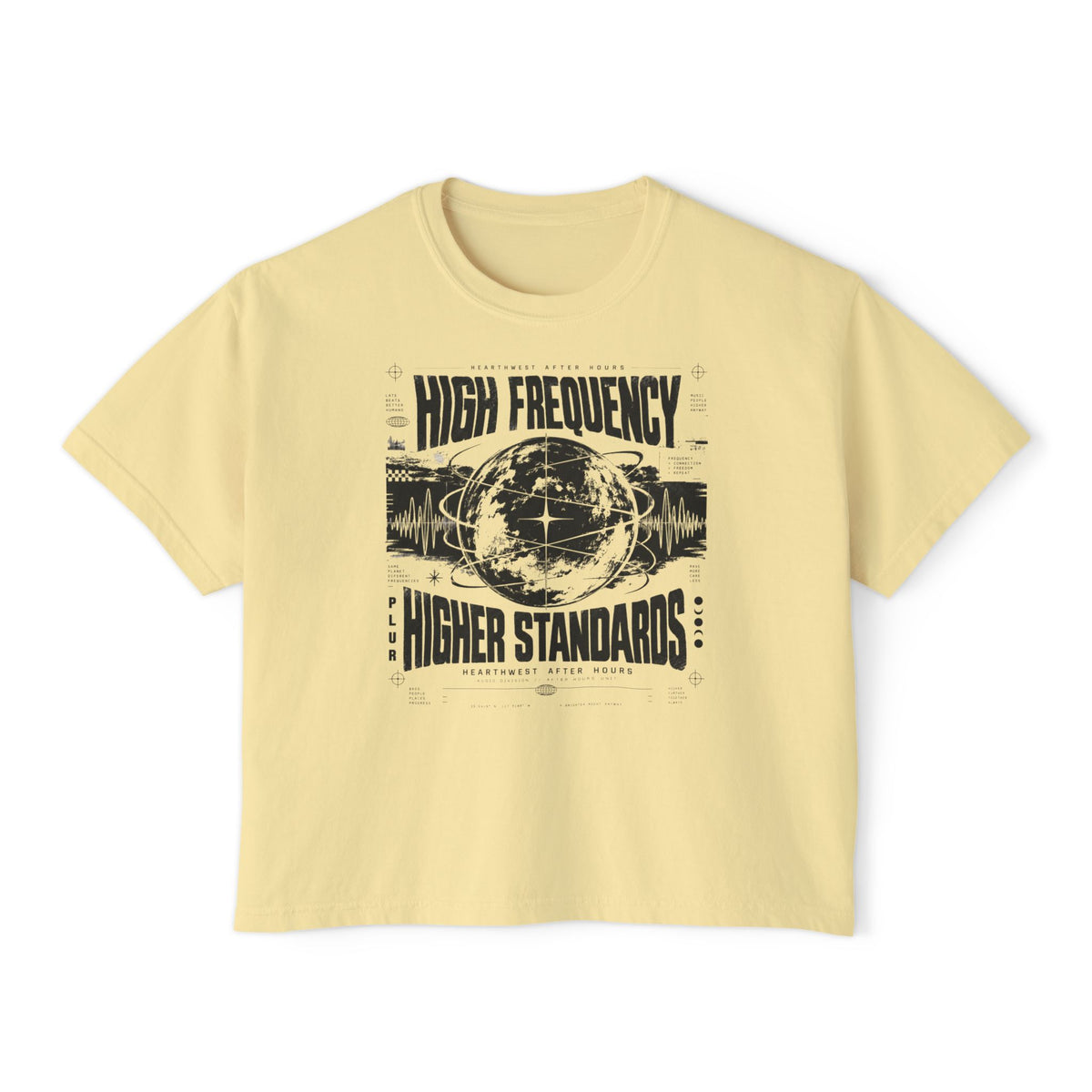 High Frequency Higher Standards | Women's Rave Crop Tee