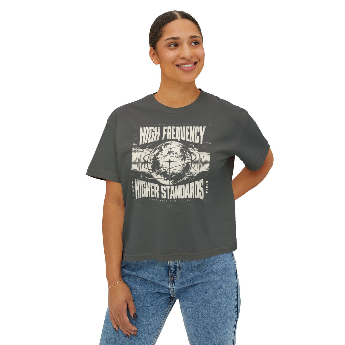 High Frequency Higher Standards | Women's Rave Crop Tee