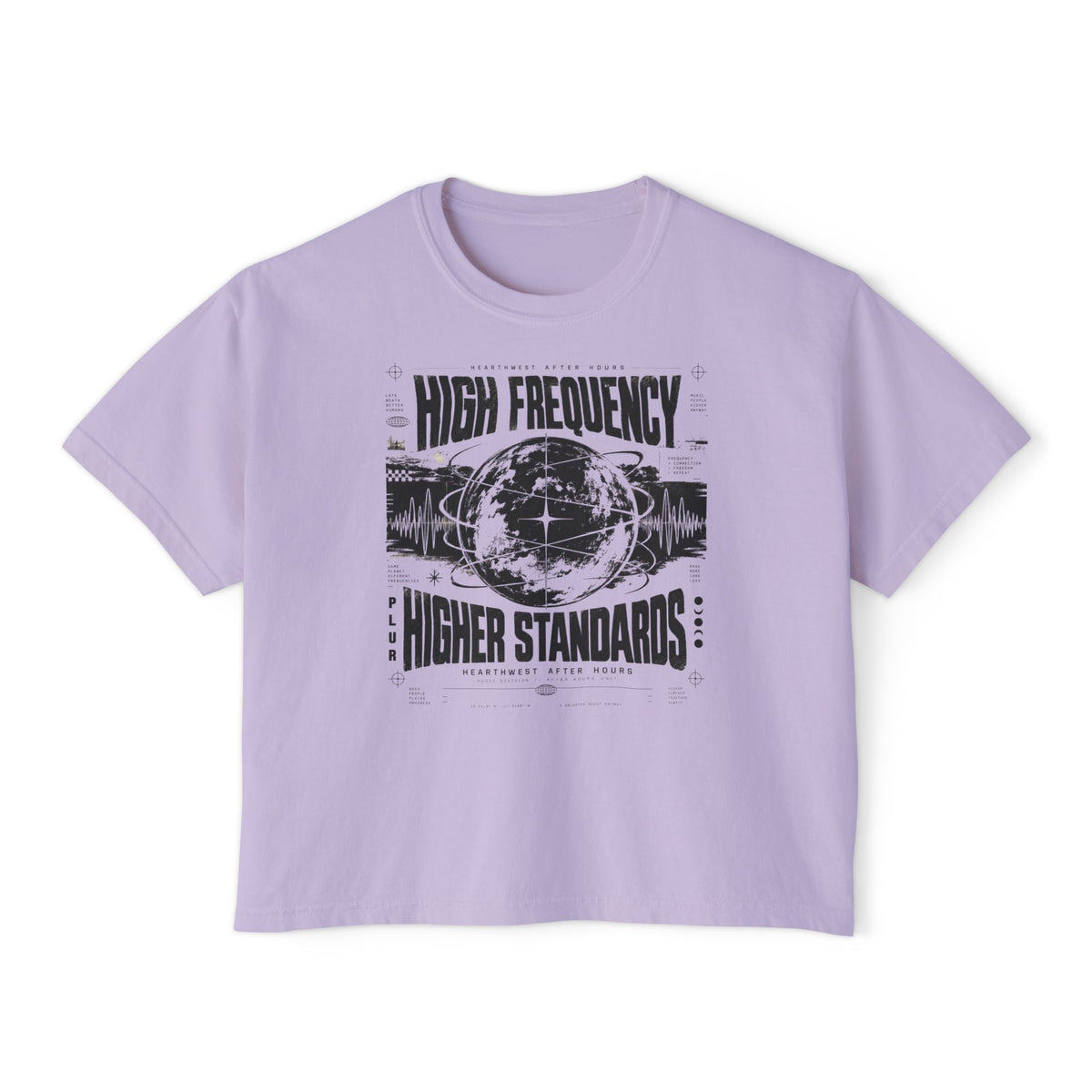 High Frequency Higher Standards | Women's Rave Crop Tee