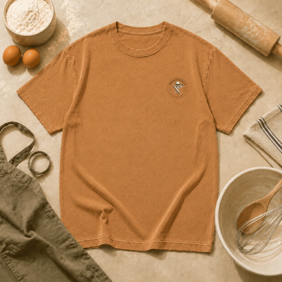Vintage Tarot Tee — "The Starter" Skeleton Chef Graphic Crewneck