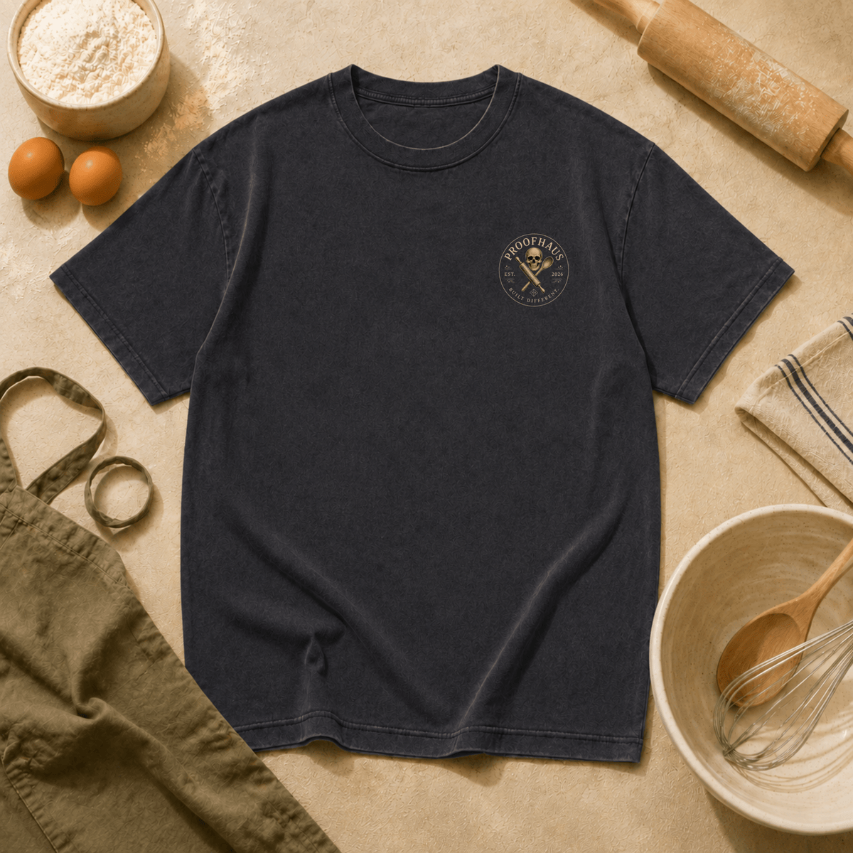 Vintage Tarot Tee — "The Burn" Skeleton Chef Graphic Crewneck
