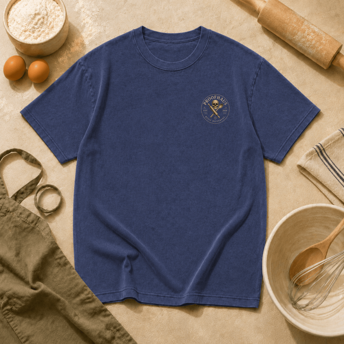 Vintage Tarot Tee — "The Batch" Skeleton Chef Graphic Crewneck