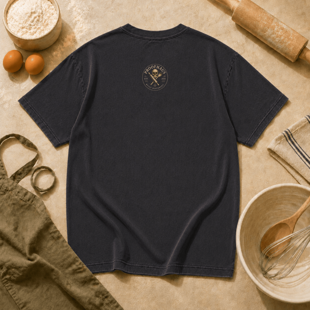 Vintage Baker's Tee — "Carb Dealer" Skeleton Chef Graphic Crewneck