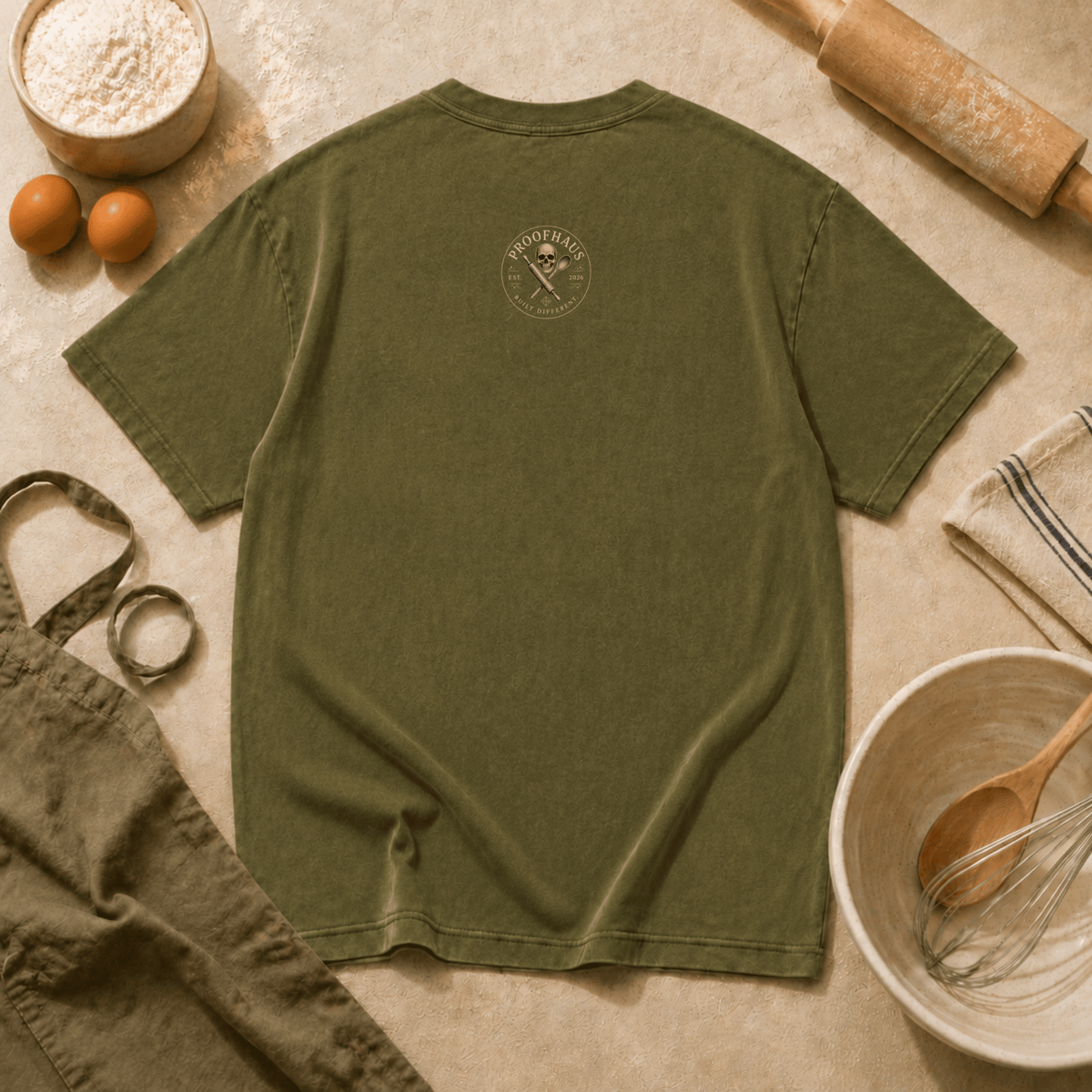Vintage Baker's Tee — "Carb Dealer" Skeleton Chef Graphic Crewneck
