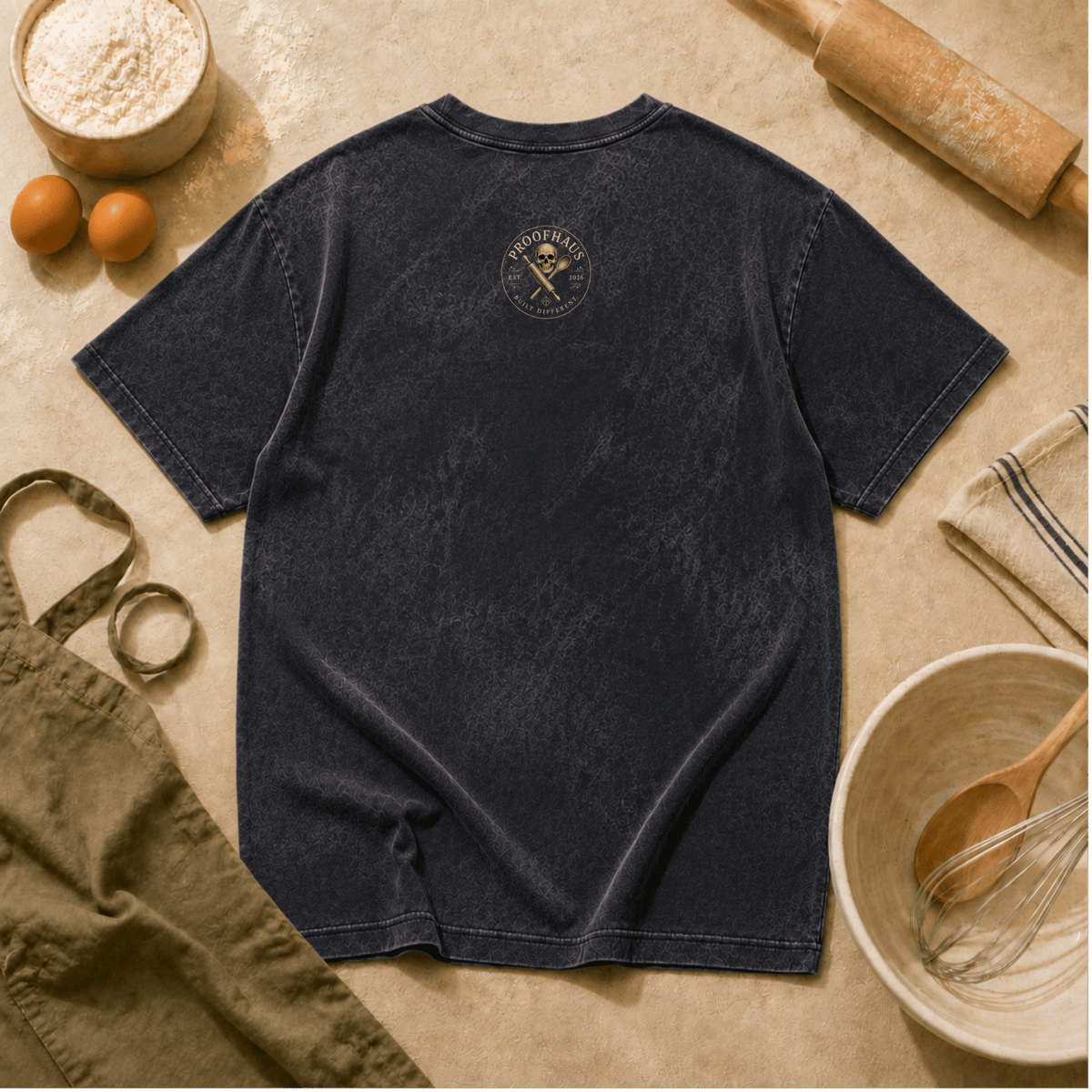 Vintage Baker's Tee — "Carb Dealer" Skeleton Chef Graphic Crewneck