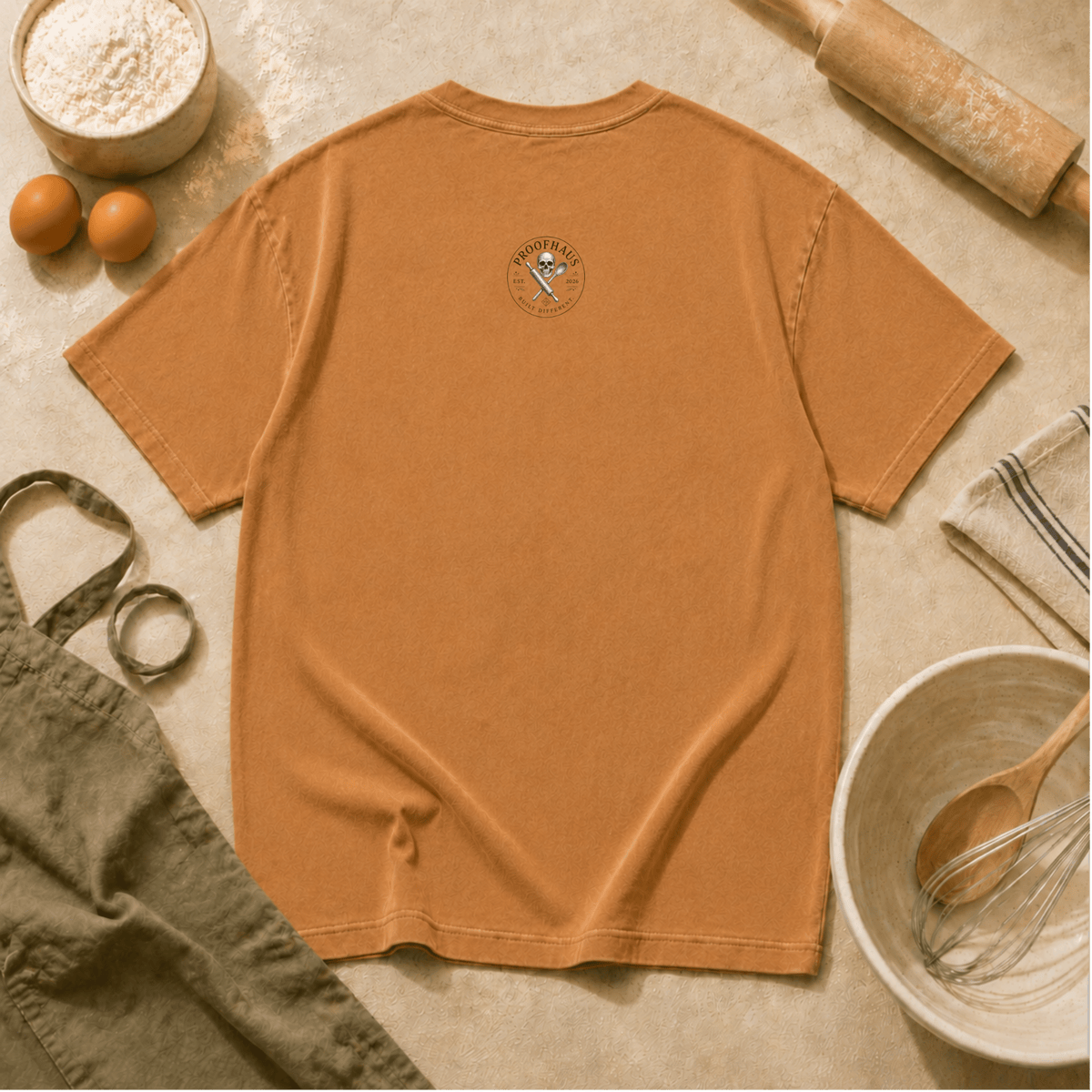 Vintage Baker's Tee — "Carb Dealer" Skeleton Chef Graphic Crewneck