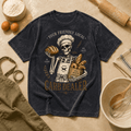 Vintage Baker's Tee — "Carb Dealer" Skeleton Chef Graphic Crewneck