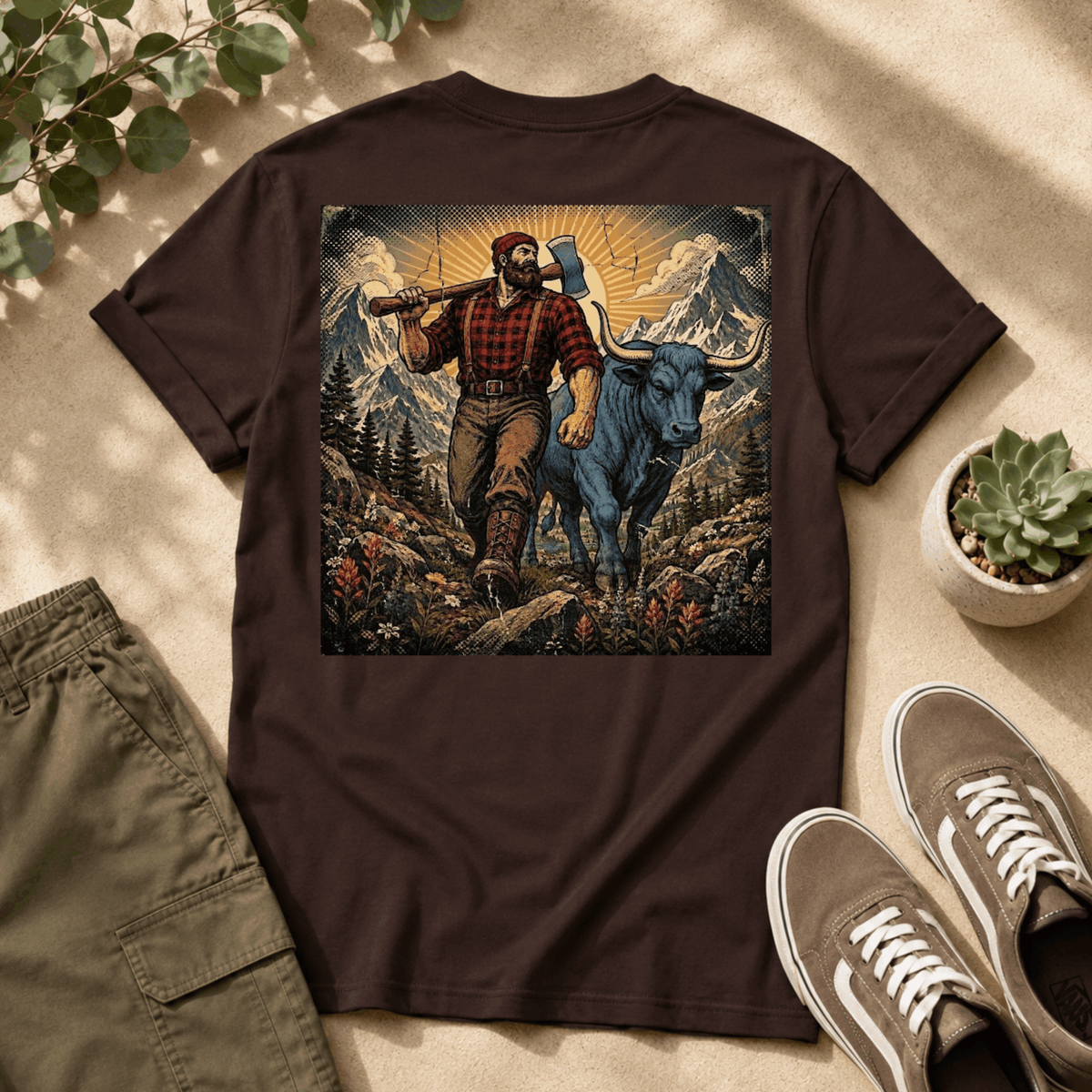 Paul Bunyan T‑Shirt — Hiking & Outdoor Logo Tee