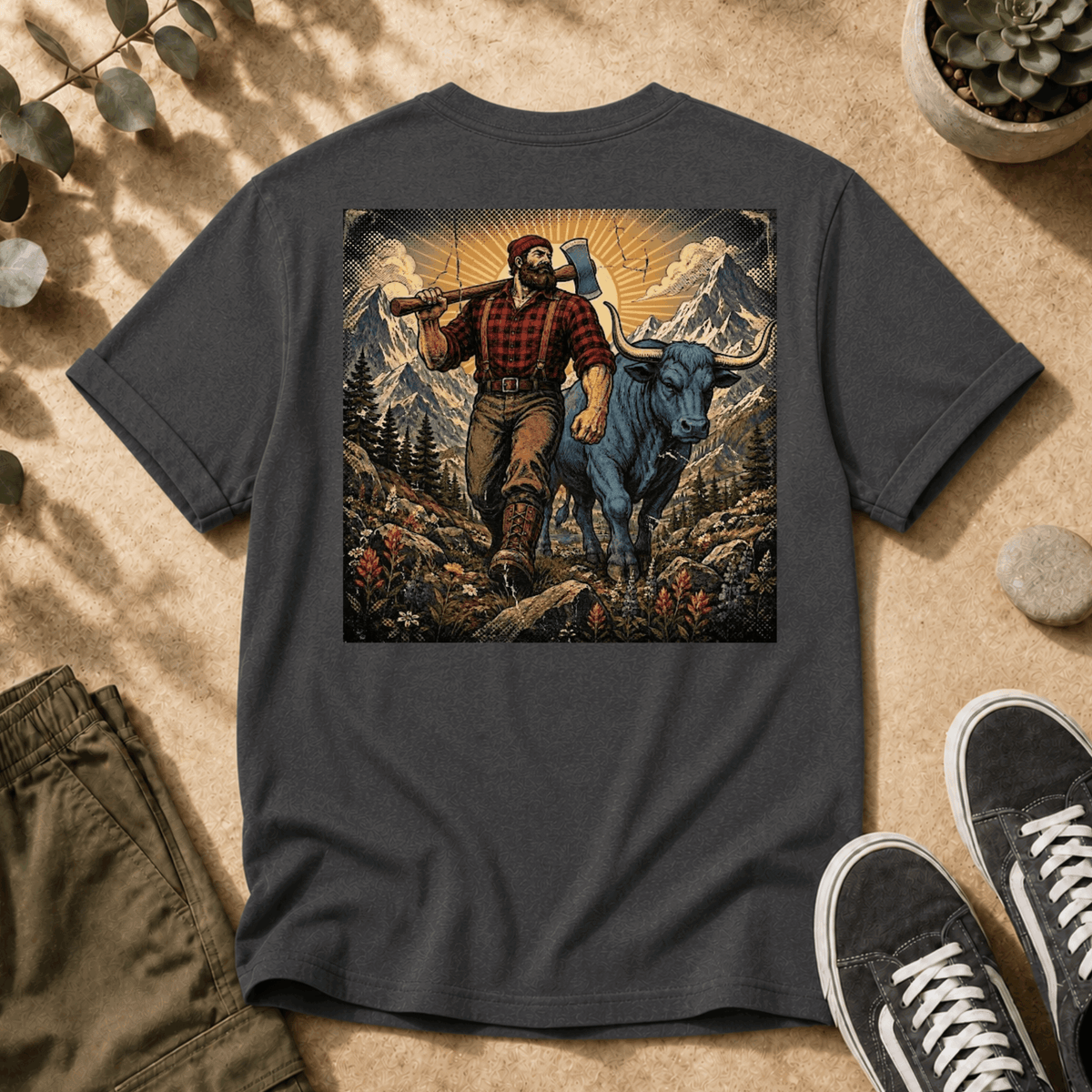Paul Bunyan T‑Shirt — Hiking & Outdoor Logo Tee