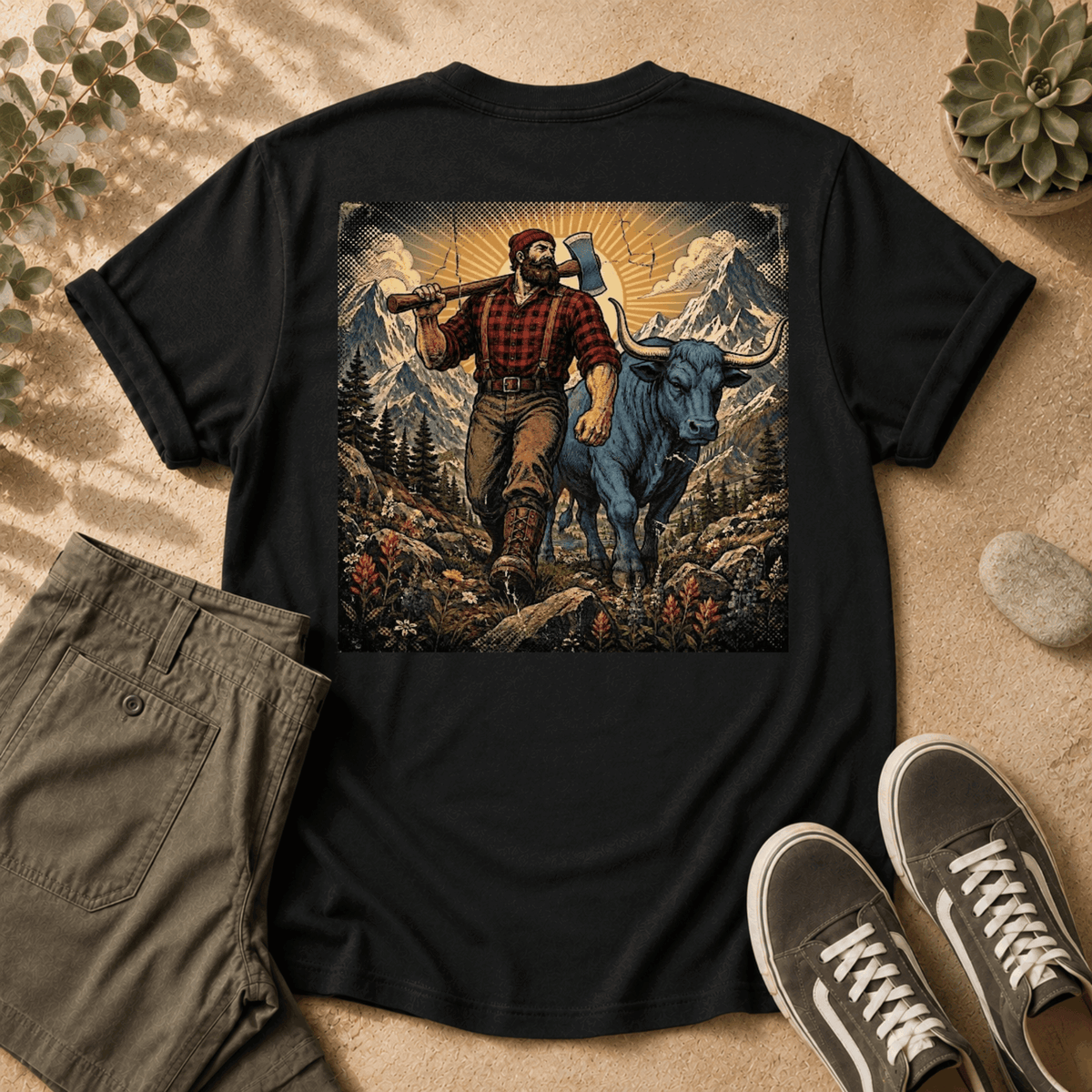Paul Bunyan T‑Shirt — Hiking & Outdoor Logo Tee
