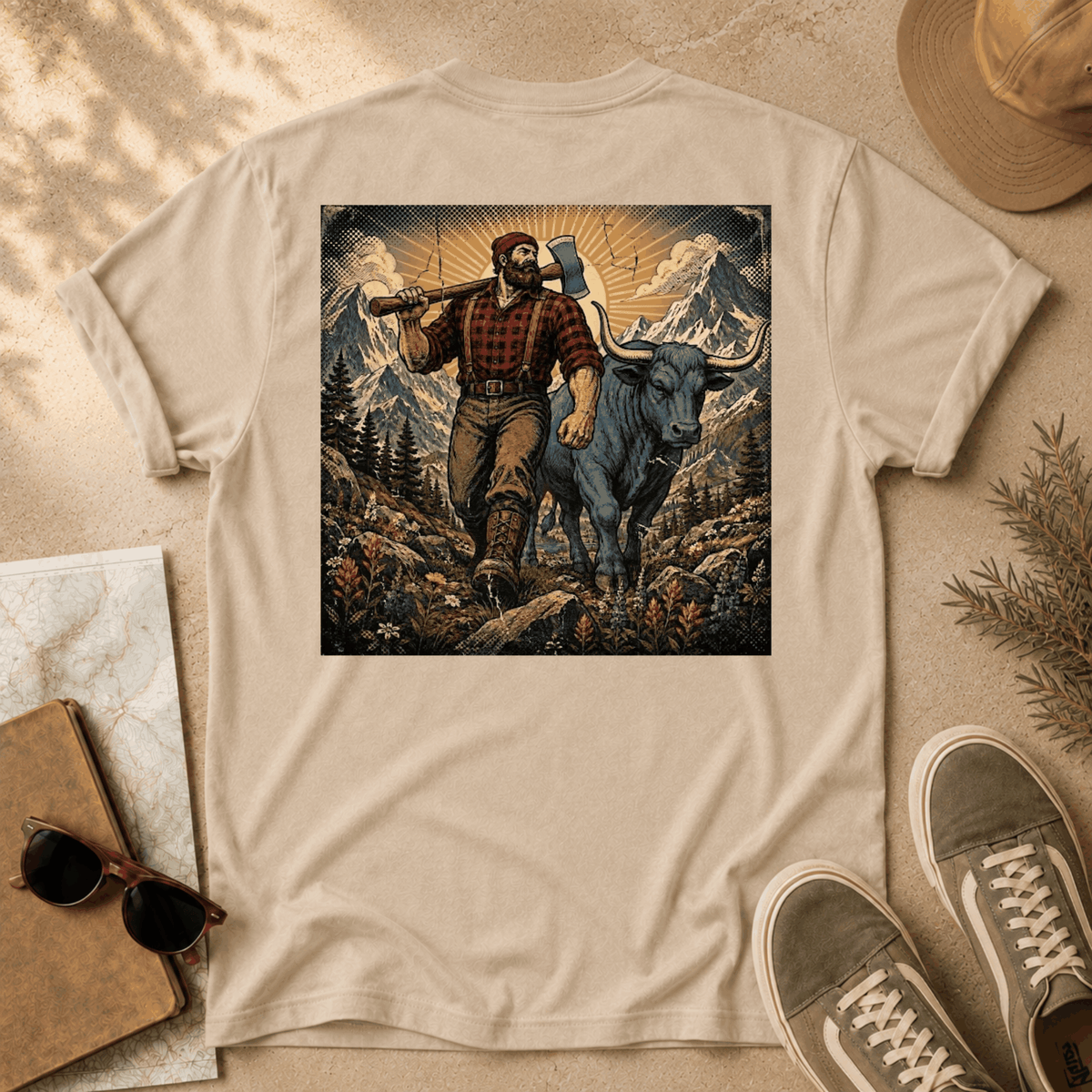 Paul Bunyan T‑Shirt — Hiking & Outdoor Logo Tee