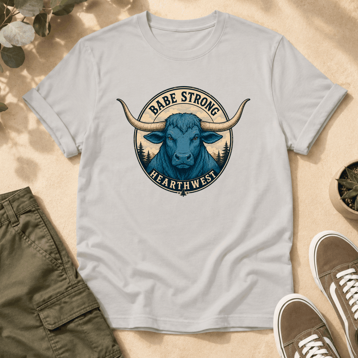 Babe Strong Tee — Vintage Longhorn Graphic T-Shirt