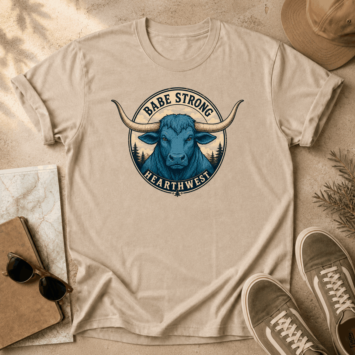 Babe Strong Tee — Vintage Longhorn Graphic T-Shirt