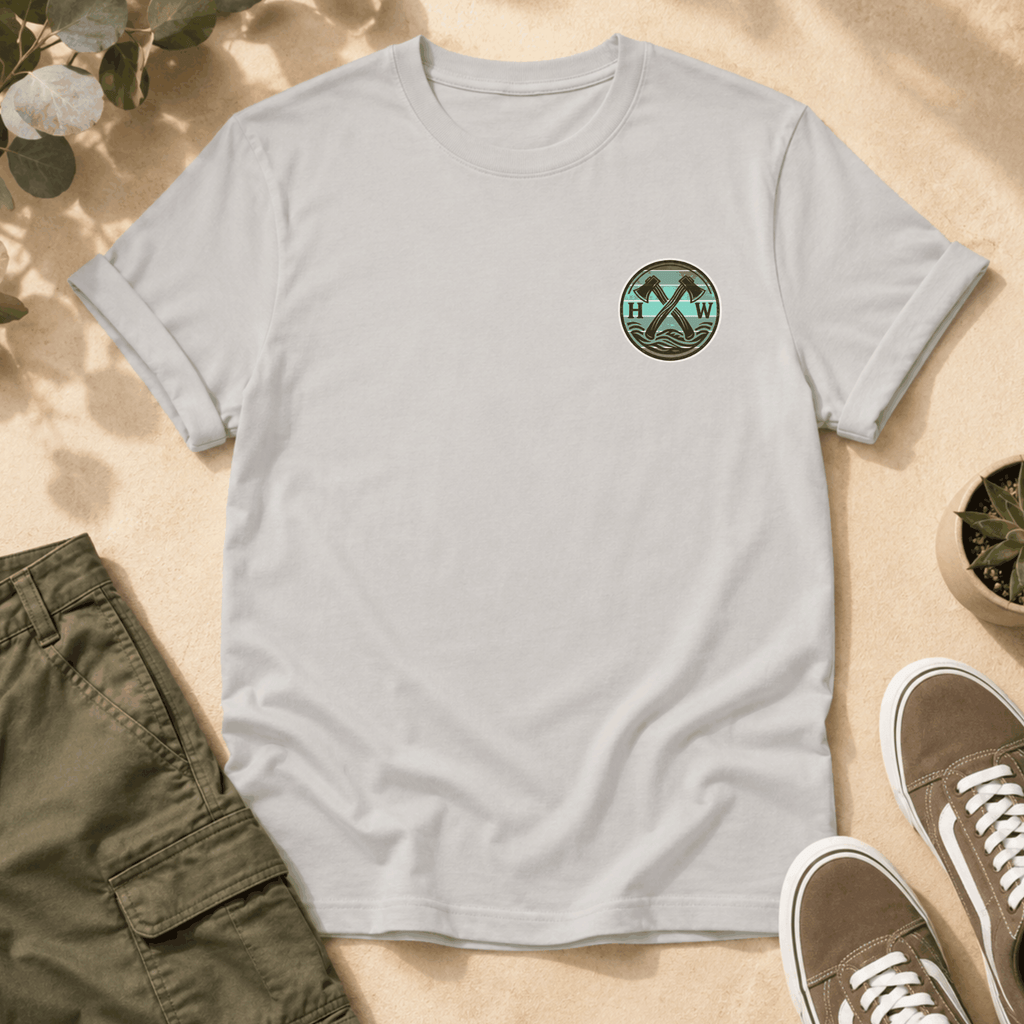 Paul Bunyan Mountain Blue-Green Badge T-Shirt