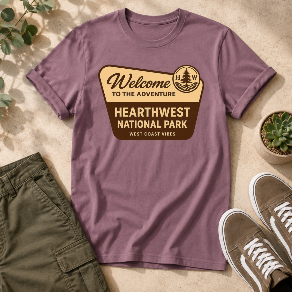 Hearthwest National Park T-Shirt — "Welcome to the Adventure" Outdoor Travel Tee