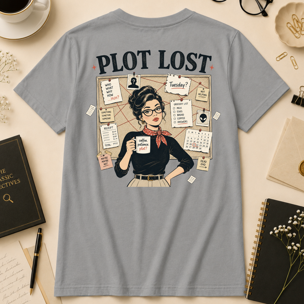 Plot Lost Tee — ADHD Bookish Graphic T-Shirt