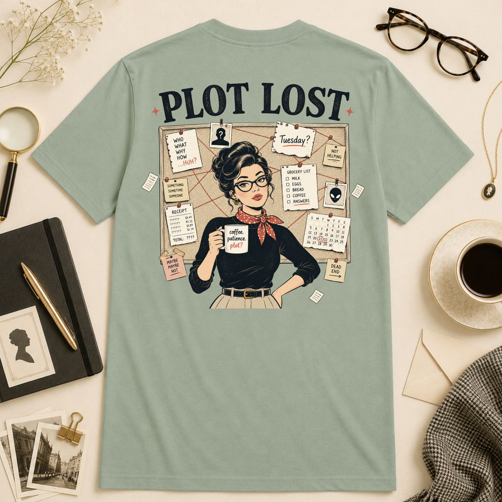 Plot Lost Tee — ADHD Bookish Graphic T-Shirt