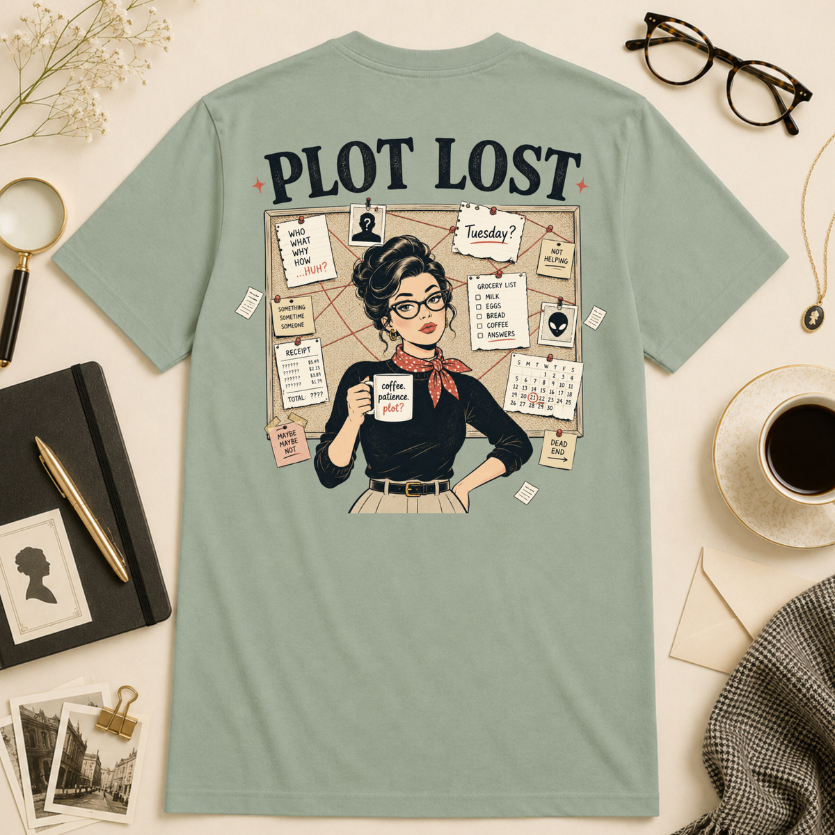 Plot Lost Tee — ADHD Bookish Graphic T-Shirt