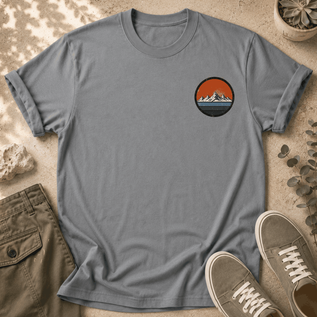 Hiking T-Shirt — "I'd Hike That" Mountain Sunset Graphic Tee