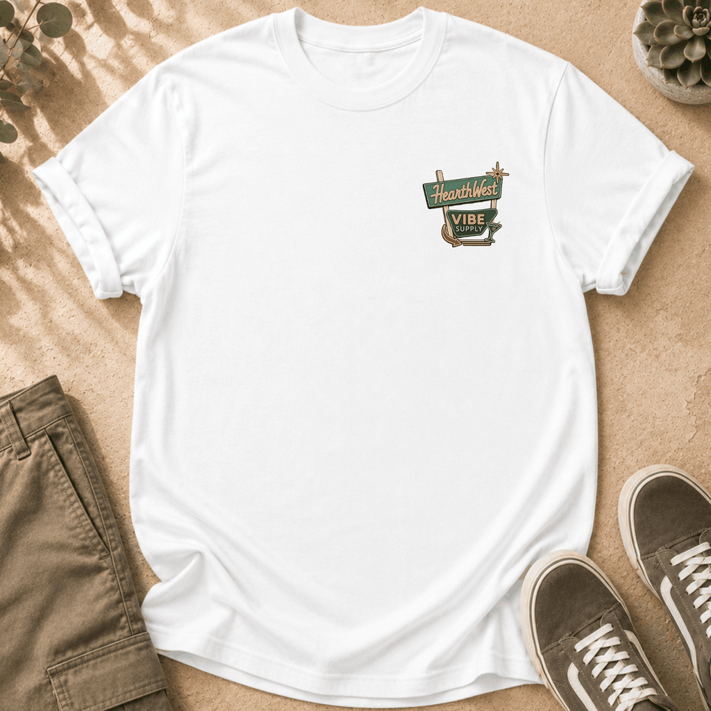 Motel Sign T-Shirt — 'Hearth West' Retro Neon Roadside Graphic Tee