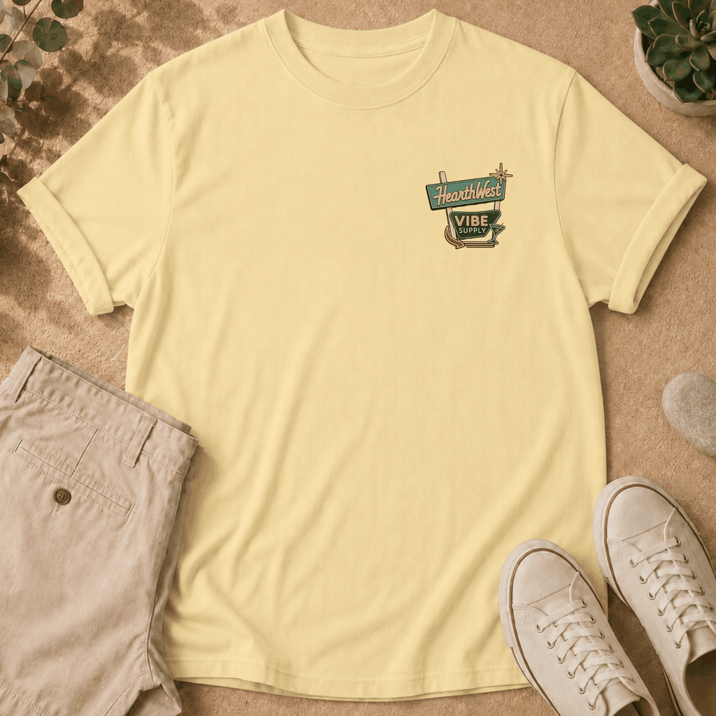 Motel Sign T-Shirt — 'Hearth West' Retro Neon Roadside Graphic Tee
