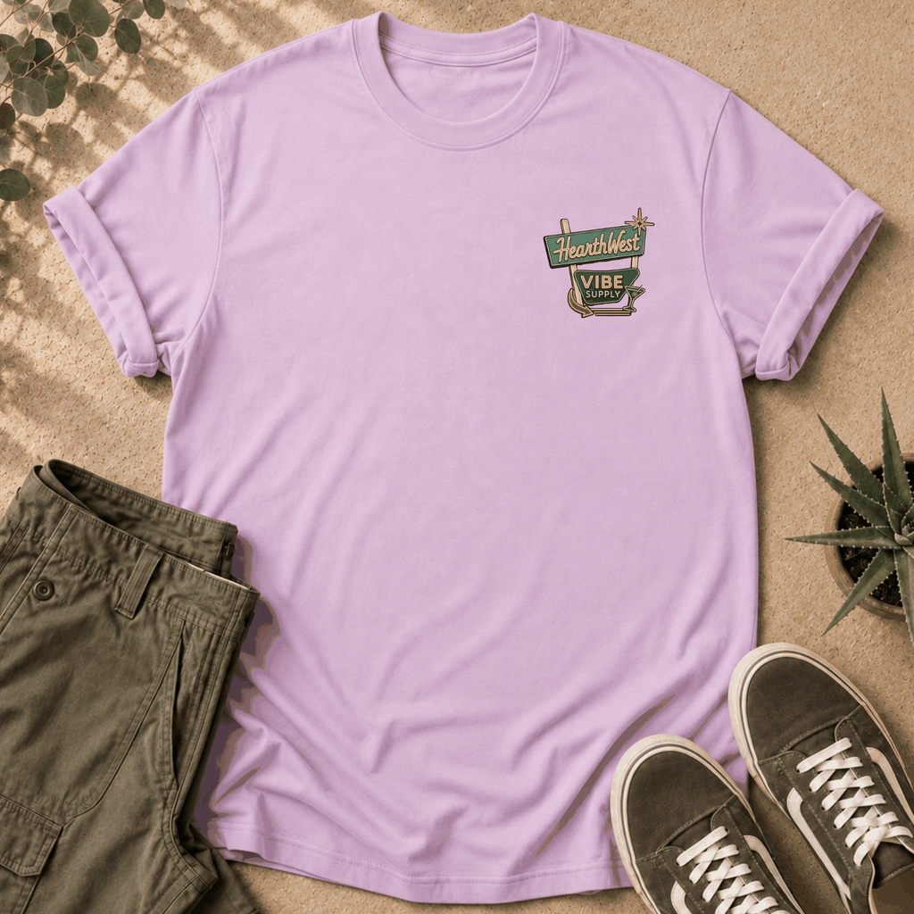 Motel Sign T-Shirt — 'Hearth West' Retro Neon Roadside Graphic Tee