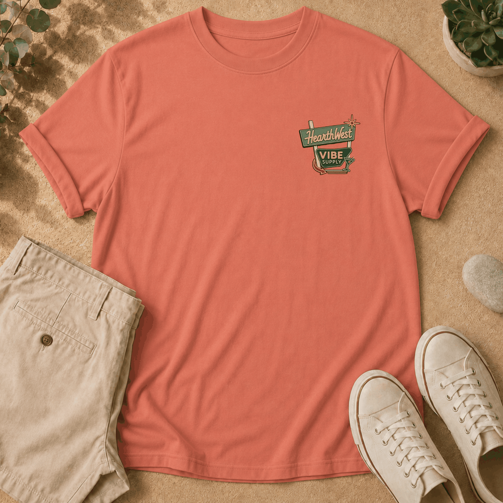 Motel Sign T-Shirt — 'Hearth West' Retro Neon Roadside Graphic Tee