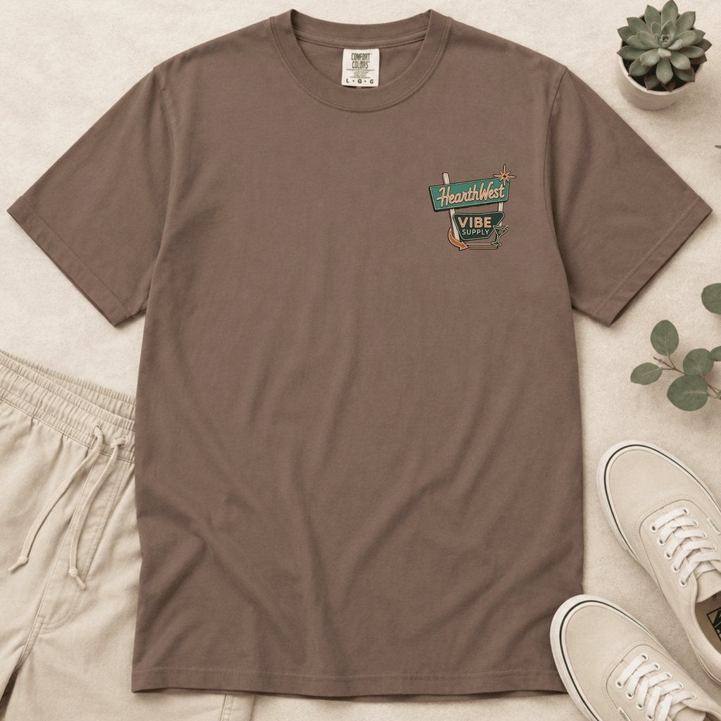 Motel Sign T-Shirt — 'Hearth West' Retro Neon Roadside Graphic Tee