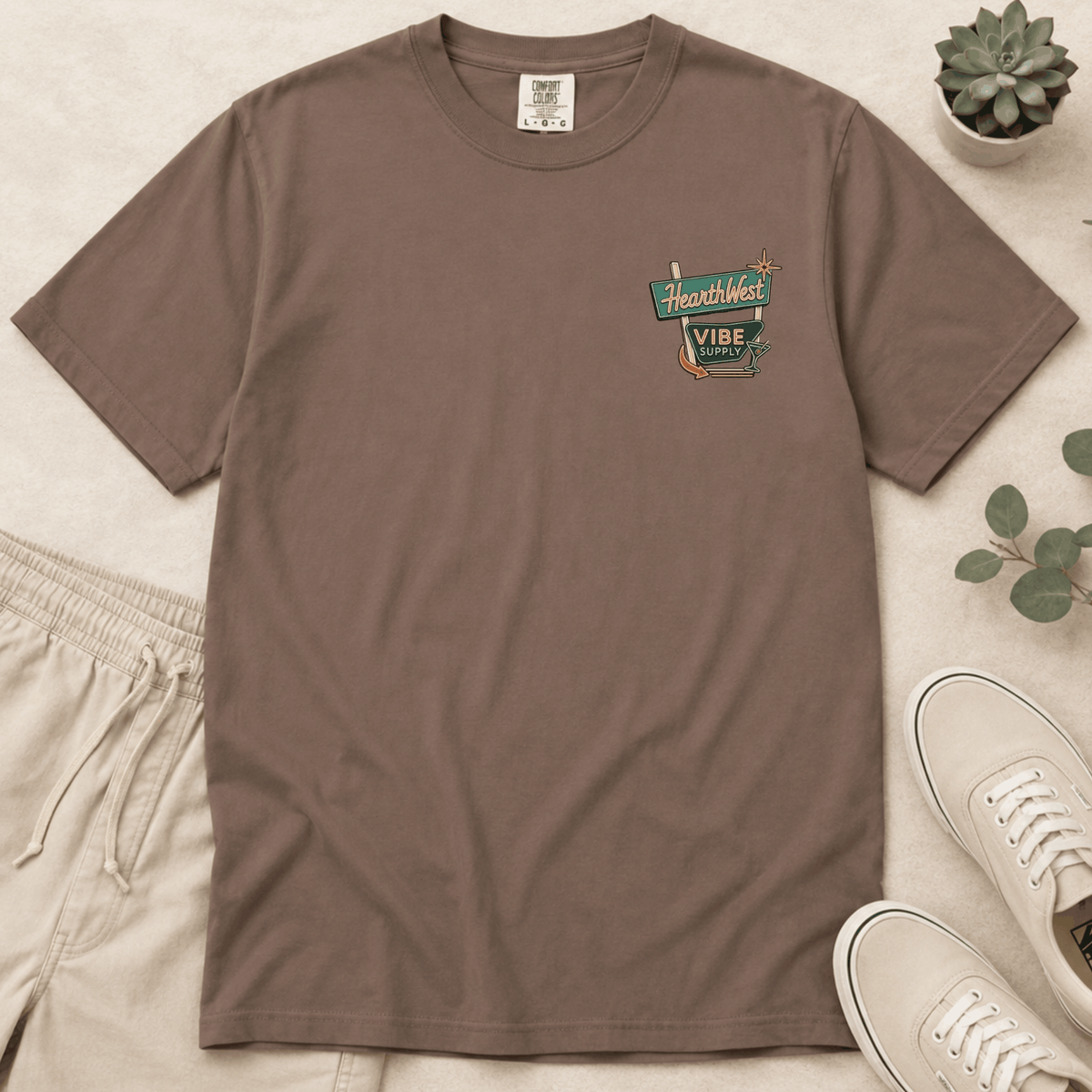 Motel Sign T-Shirt — 'Hearth West' Retro Neon Roadside Graphic Tee