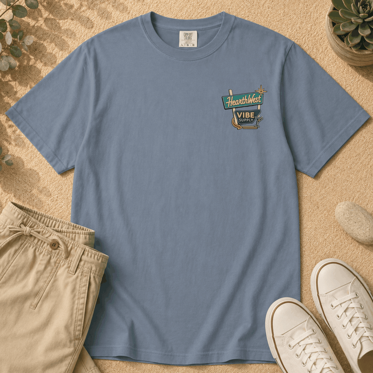 Motel Sign T-Shirt — 'Hearth West' Retro Neon Roadside Graphic Tee