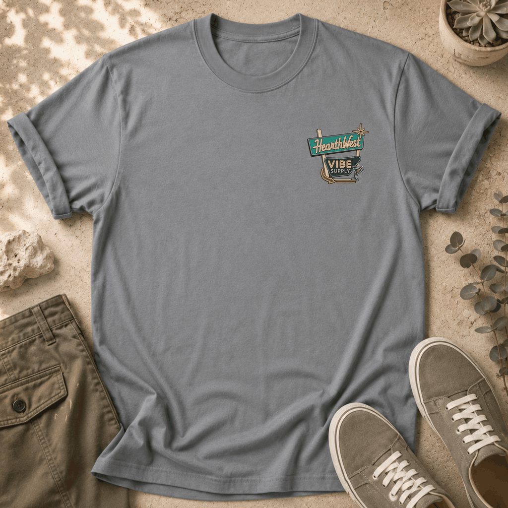 Motel Sign T-Shirt — 'Hearth West' Retro Neon Roadside Graphic Tee