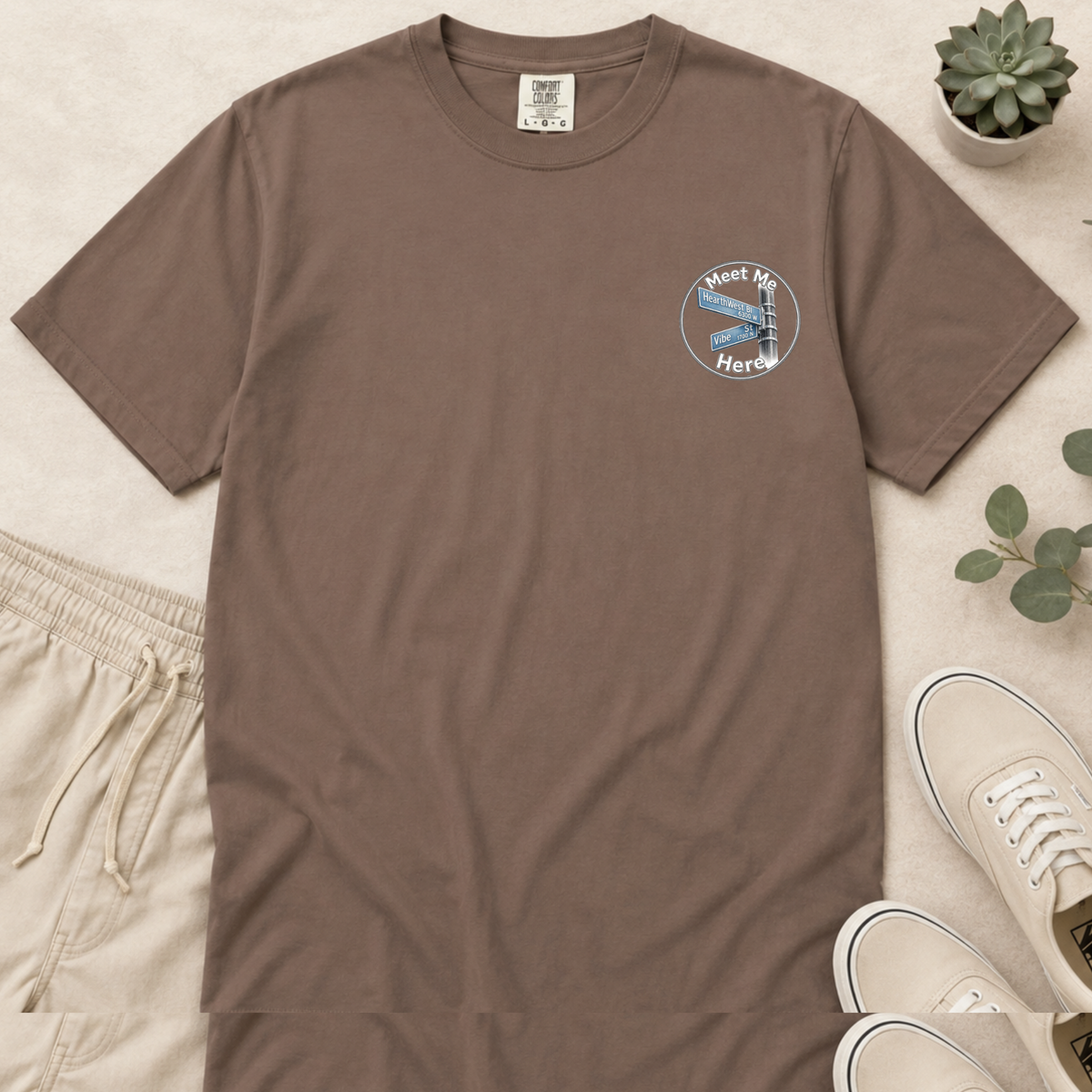 T-Shirt — HearthWest Palm Tree Graphic (Back Print)