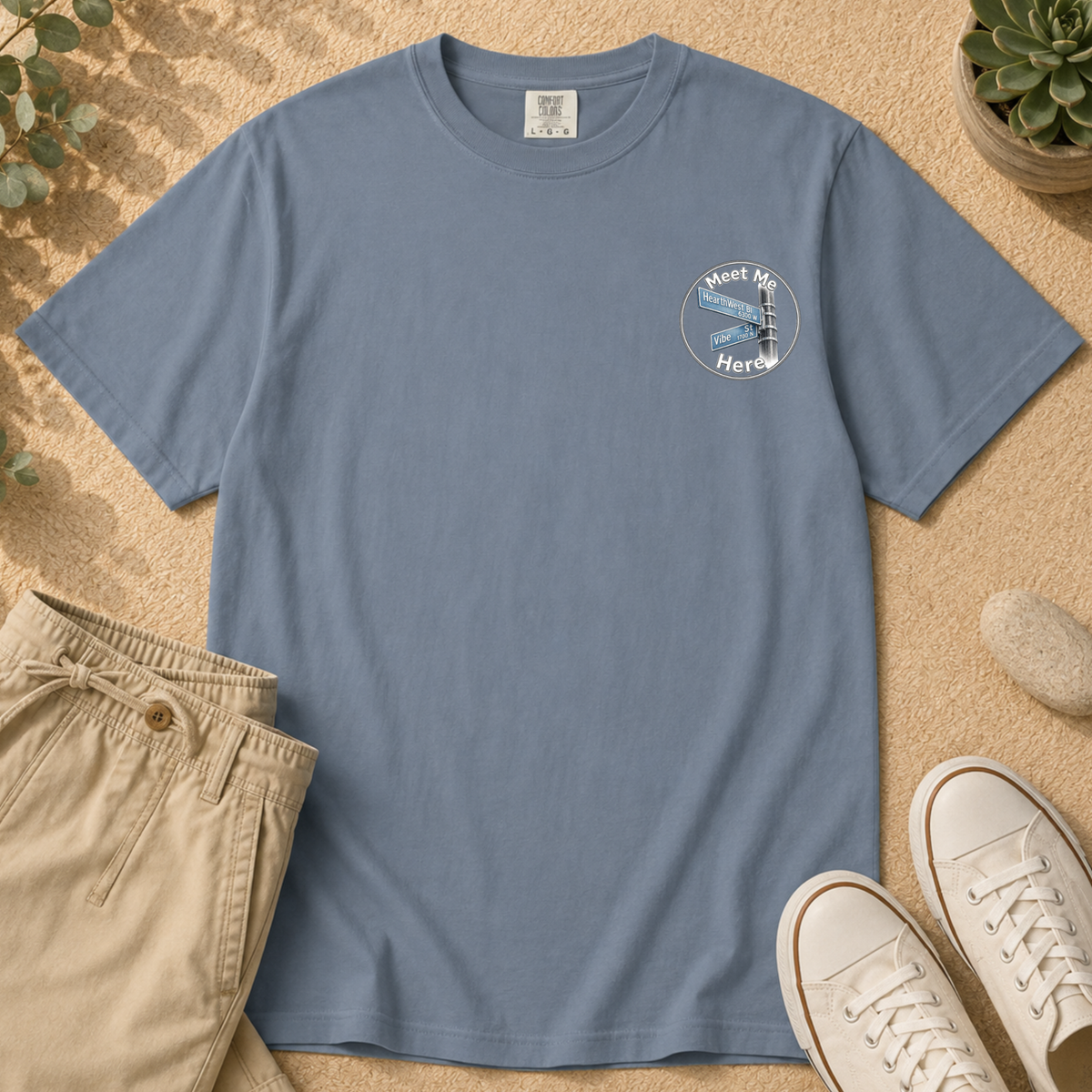 T-Shirt — HearthWest Palm Tree Graphic (Back Print)