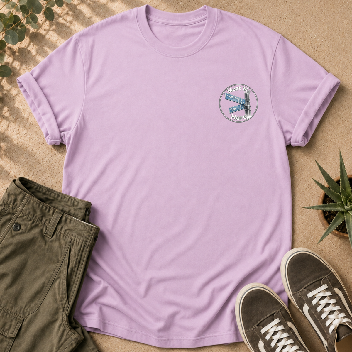 T-Shirt — HearthWest Palm Tree Graphic (Back Print)