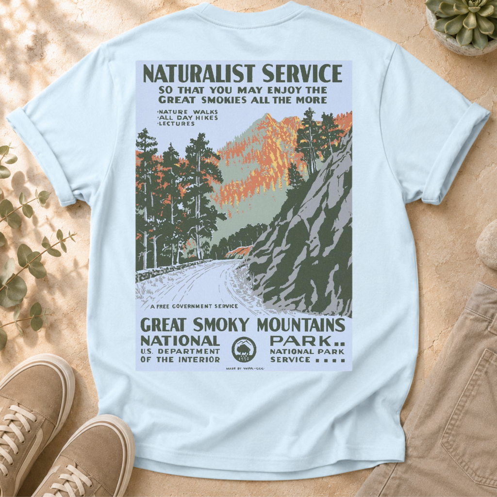Great Smoky Mountains Poster T-Shirt — National Park Vintage Travel Tee