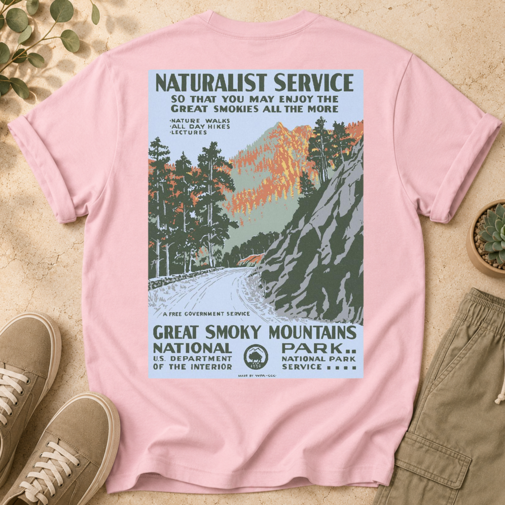 Great Smoky Mountains Poster T-Shirt — National Park Vintage Travel Tee