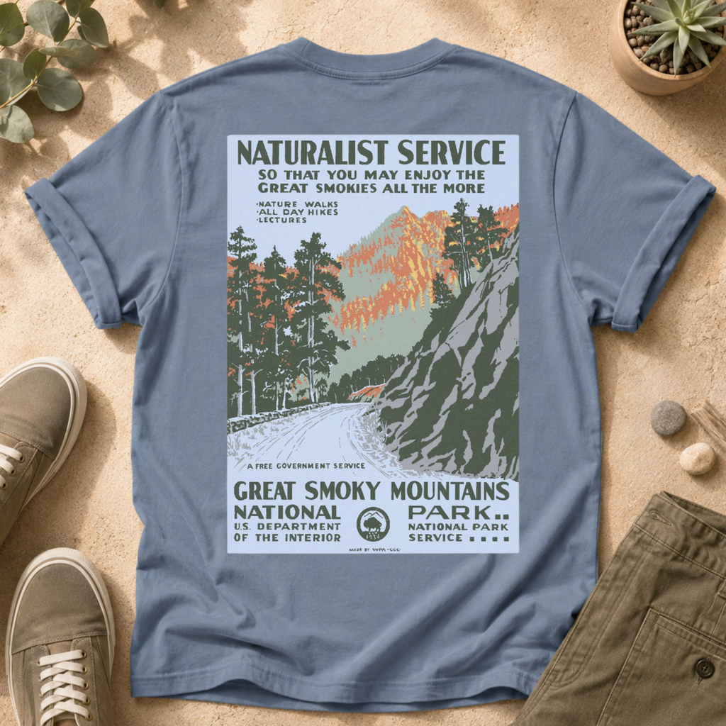 Great Smoky Mountains Poster T-Shirt — National Park Vintage Travel Tee