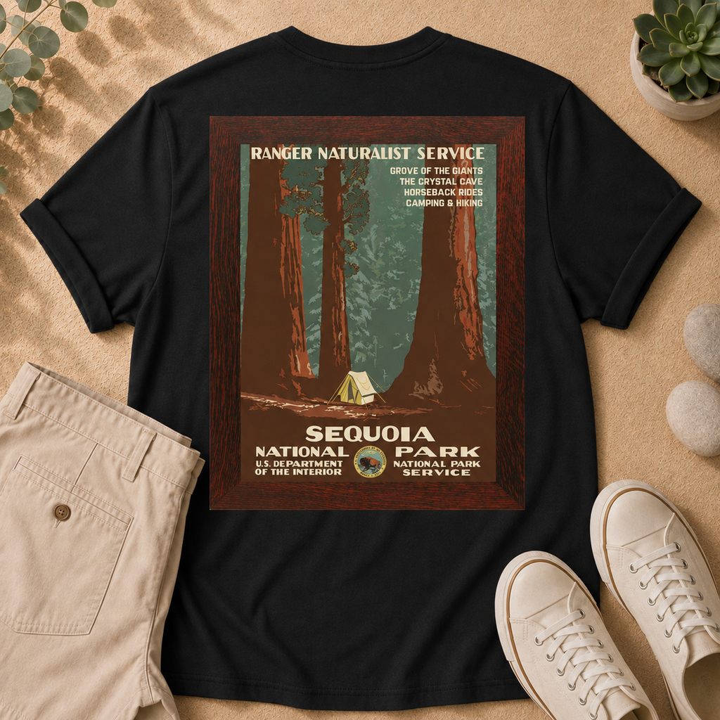 Sequoia National Park T-Shirt — Vintage Ranger Poster Tee