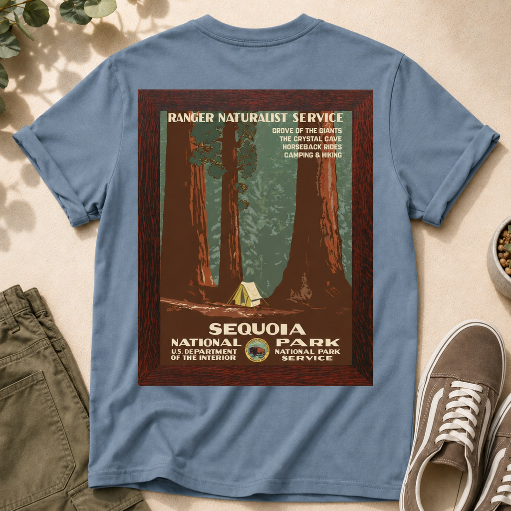 Sequoia National Park T-Shirt — Vintage Ranger Poster Tee