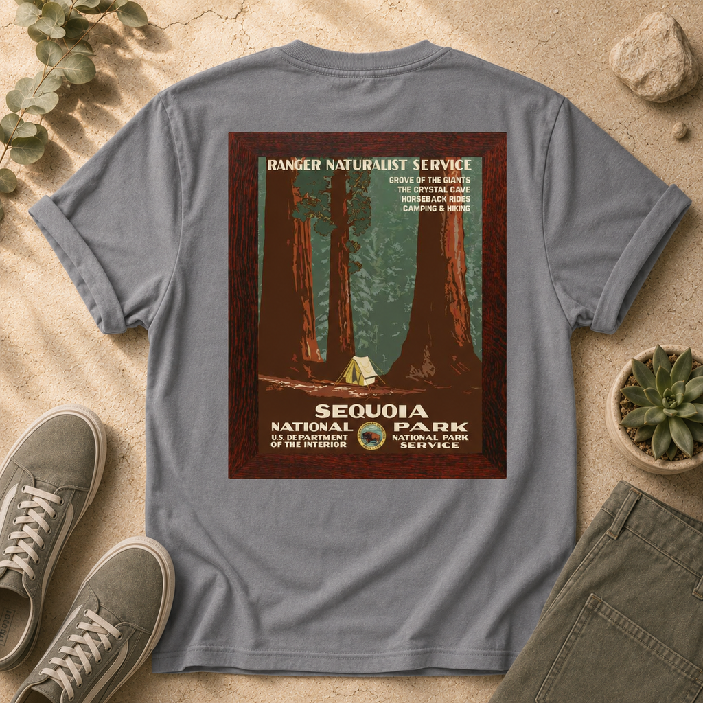 Sequoia National Park T-Shirt — Vintage Ranger Poster Tee