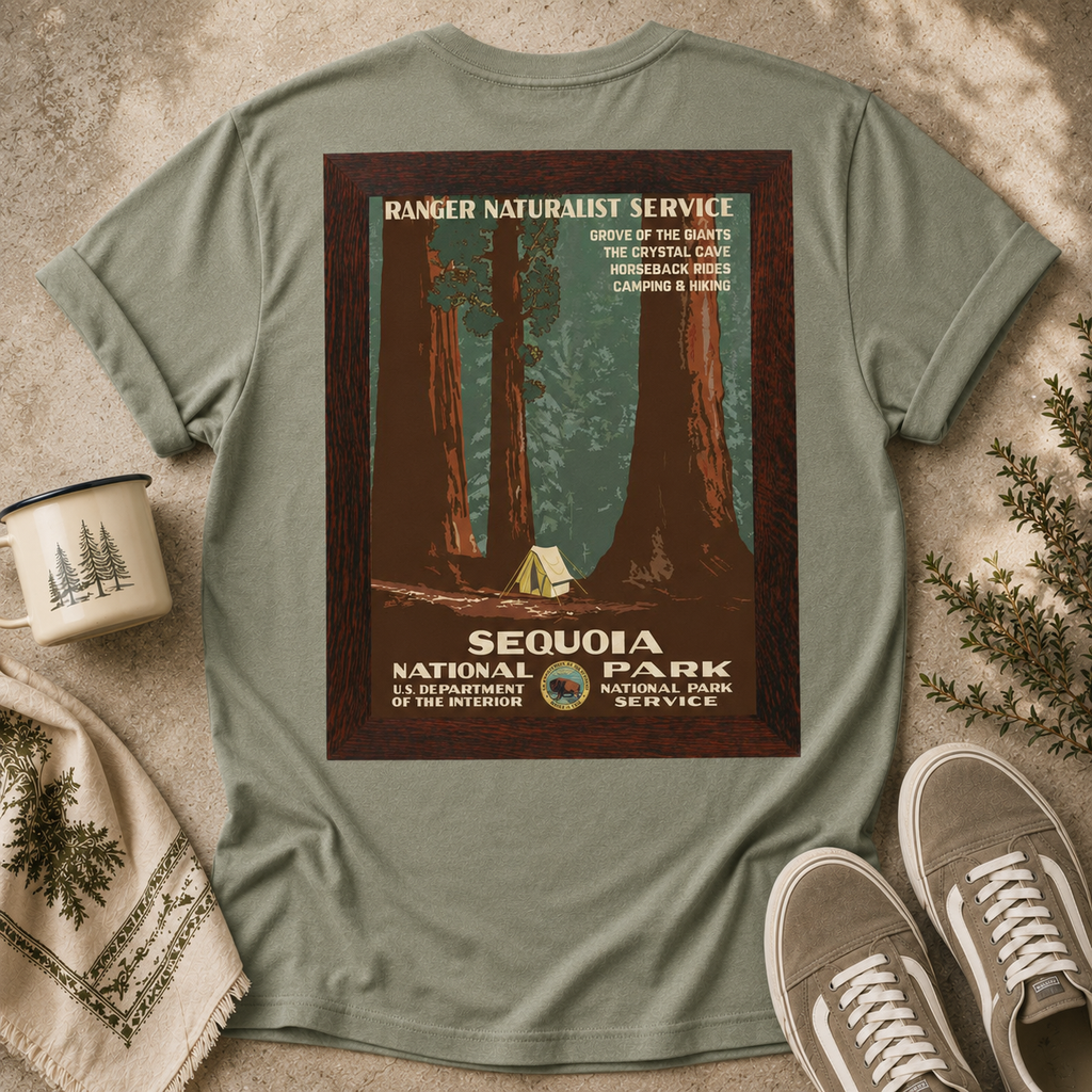 Sequoia National Park T-Shirt — Vintage Ranger Poster Tee