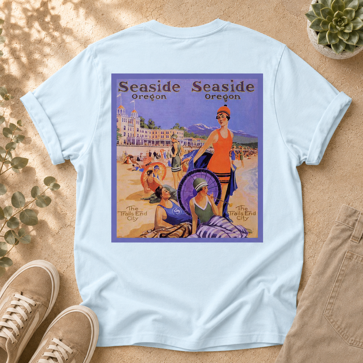 Seaside Oregon Vintage Beach T‑Shirt