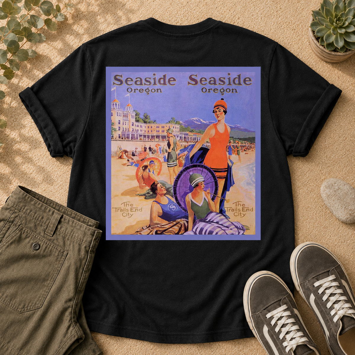 Seaside Oregon Vintage Beach T‑Shirt