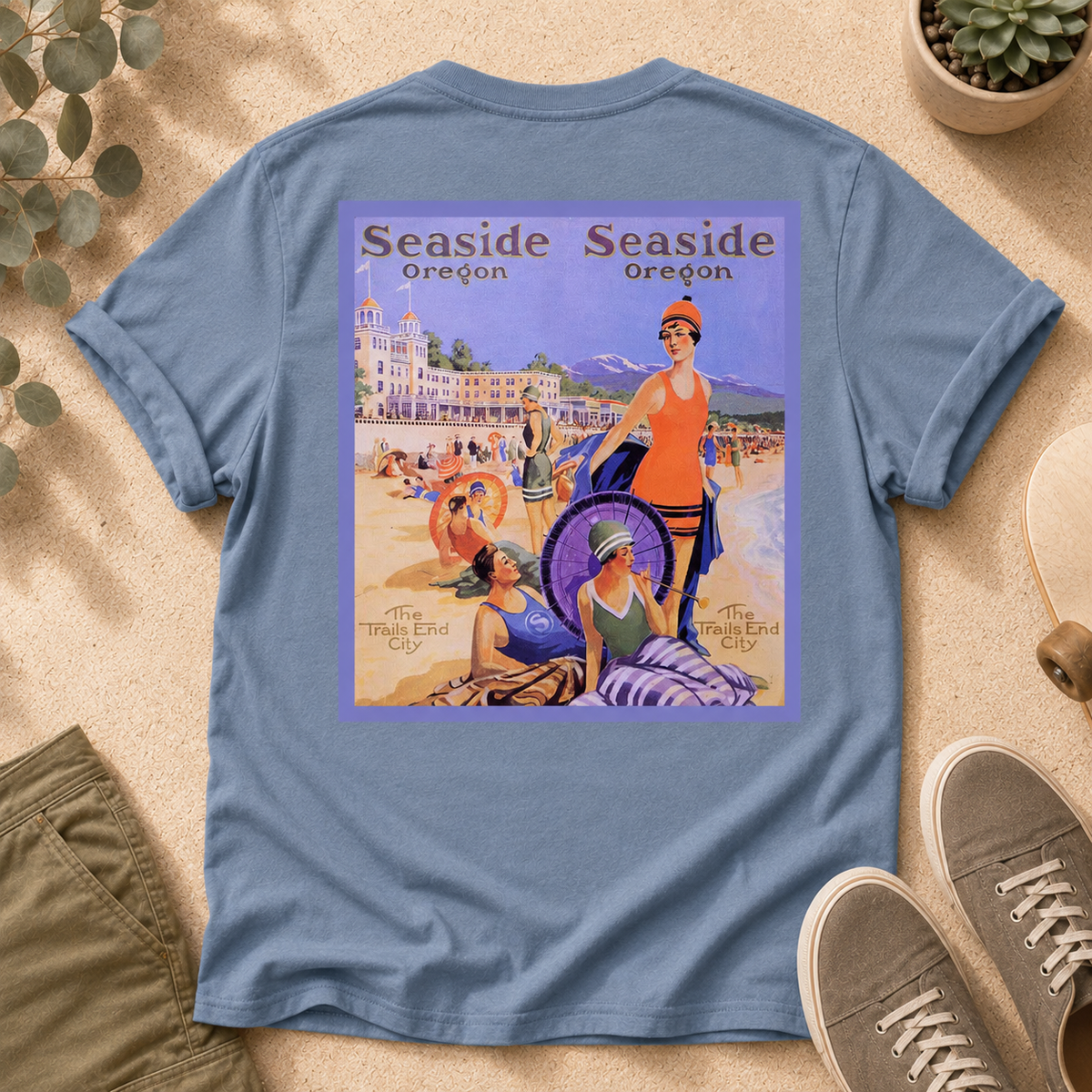 Seaside Oregon Vintage Beach T‑Shirt